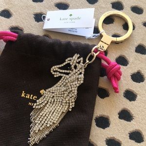 Authentic NWT Kate Spade Wild Ones Gold Horse Keychain Bag Charm